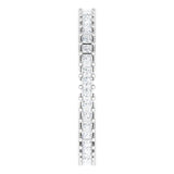 Platinum Square Natural Diamond Shared-Prong Eternity Band – 1.3x1.3 mm Stones - view 4