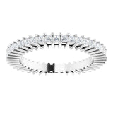 Platinum Square Natural Diamond Shared-Prong Eternity Band – 1.3x1.3 mm Stones - view 3