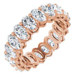 14K Gold Oval Lab-Grown Diamond Shared-Prong Eternity Band – 5x3 mm Stones (3 1/3–5 1/2 CTW) - Rose Gold