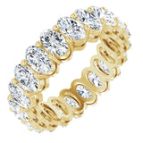 14K Gold Oval Lab-Grown Diamond Shared-Prong Eternity Band – 5x3 mm Stones (3 1/3–5 1/2 CTW) - Yellow Gold