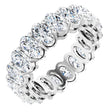 Platinum Oval Lab-Grown Diamond Shared-Prong Eternity Band – 5x3 mm Stones (3 1/3–5 1/2 CTW)