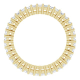 14K Gold Square Natural Diamond Shared-Prong Eternity Band – 1.5x1.5 mm Stones (9/10 CTW) - Yellow Gold - view 2