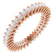 14K Gold Square Natural Diamond Shared-Prong Eternity Band – 1.5x1.5 mm Stones (9/10 CTW) - Rose Gold