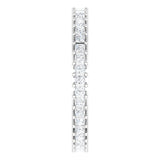 Platinum Square Natural Diamond Shared-Prong Eternity Band – 1.5x1.5 mm Stones (9/10 CTW) - view 4