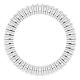 Platinum Square Natural Diamond Shared-Prong Eternity Band – 1.3x1.3 mm Stones - view 2