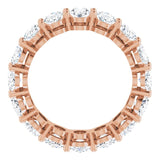 14K Gold Oval Lab-Grown Diamond Shared-Prong Eternity Band – 6x4 mm Stones (5 1/5–5 9/10 CTW) - Rose Gold - view 2