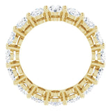 14K Gold Oval Lab-Grown Diamond Shared-Prong Eternity Band – 6x4 mm Stones (5 1/5–5 9/10 CTW) - Yellow Gold - view 2