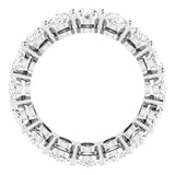 14K Gold Oval Lab-Grown Diamond Shared-Prong Eternity Band – 6x4 mm Stones (5 1/5–5 9/10 CTW) - White Gold - view 2