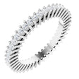 Platinum Square Natural Diamond Shared-Prong Eternity Band – 1.3x1.3 mm Stones