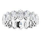 Platinum Oval Lab-Grown Diamond Shared-Prong Eternity Band – 6x4 mm Stones (5 1/5–5 9/10 CTW) - view 3