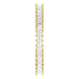 14K Gold Square Natural Diamond Shared-Prong Eternity Band – 1.5x1.5 mm Stones (9/10 CTW) - Yellow Gold - view 4