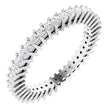 Platinum Square Natural Diamond Shared-Prong Eternity Band – 1.5x1.5 mm Stones (9/10 CTW)