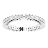 Platinum Square Natural Diamond Shared-Prong Eternity Band – 1.5x1.5 mm Stones (9/10 CTW) - view 3