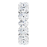 Platinum Oval Lab-Grown Diamond Shared-Prong Eternity Band – 6x4 mm Stones (5 1/5–5 9/10 CTW) - view 4