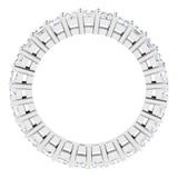 Platinum Square Natural Diamond Shared-Prong Eternity Band – 2x2 mm Stones - view 2