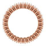 14K Gold Marquise Natural Diamond Shared-Prong Eternity Band – 4x2 mm Stones (1 7/8–2 1/6 CTW) - Rose Gold - view 2