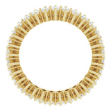 14K Gold Marquise Natural Diamond Shared-Prong Eternity Band – 4x2 mm Stones (1 7/8–2 1/6 CTW) - Yellow Gold - view 2