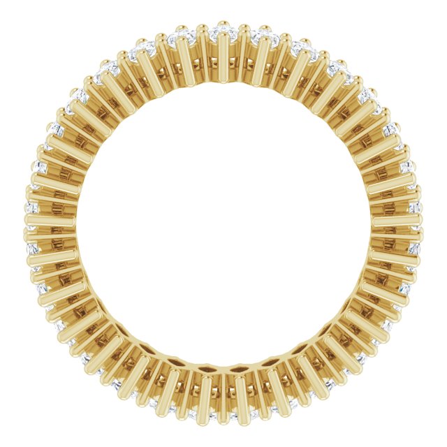 14K Gold Marquise Lab-Grown Diamond Shared-Prong Eternity Band – 4x2 mm Stones (1 7/8–2 1/6 CTW) - Yellow Gold - view 2