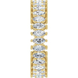14K Gold Marquise Lab-Grown Diamond Shared-Prong Eternity Band – 4x2 mm Stones (1 7/8–2 1/6 CTW) - Yellow Gold - view 4
