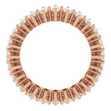 14K Gold Marquise Lab-Grown Diamond Shared-Prong Eternity Band – 4.3x2.25 mm Stones - Rose Gold - view 2