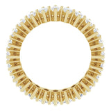 14K Gold Marquise Lab-Grown Diamond Shared-Prong Eternity Band – 4.3x2.25 mm Stones - Yellow Gold - view 2