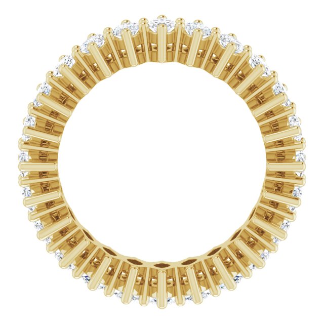 14K Gold Marquise Lab-Grown Diamond Shared-Prong Eternity Band – 4.3x2.25 mm Stones - Yellow Gold - view 2