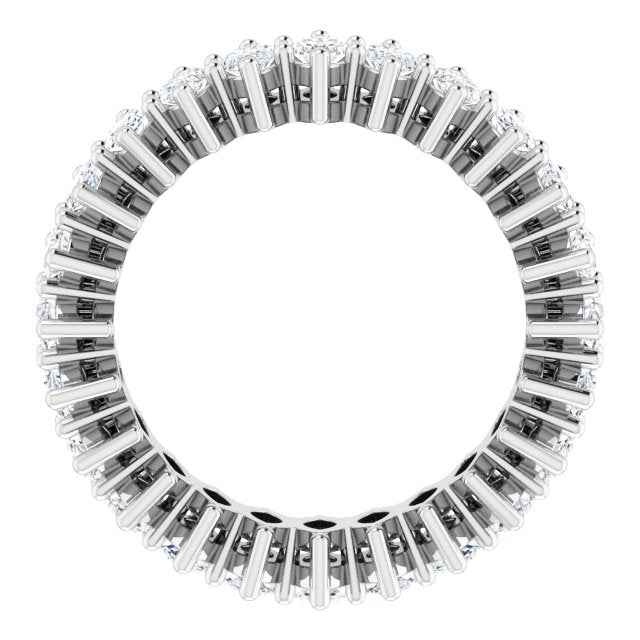 Platinum Marquise Natural Diamond Shared-Prong Eternity Band – 4.3x2.25 mm Stones - view 2