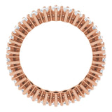14K Gold Marquise Lab-Grown Diamond Shared-Prong Eternity Band – 4.3x2.25 mm Stones - Rose Gold - view 2