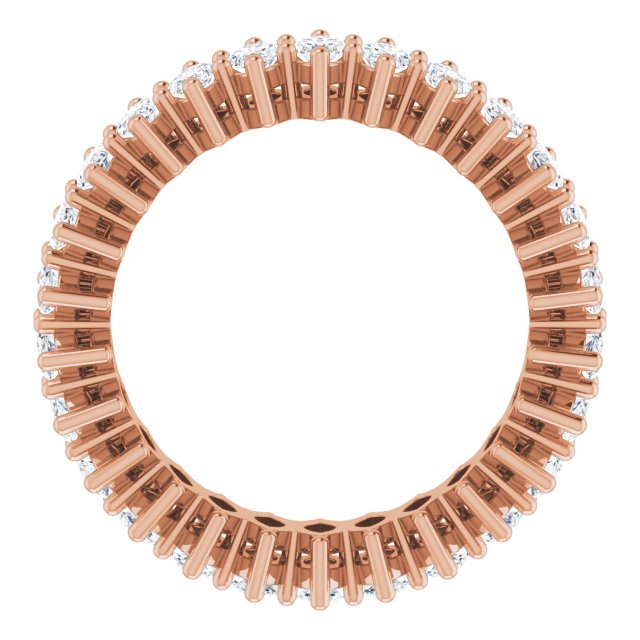 14K Gold Marquise Lab-Grown Diamond Shared-Prong Eternity Band – 4.3x2.25 mm Stones - Rose Gold - view 2