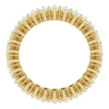 14K Gold Marquise Lab-Grown Diamond Shared-Prong Eternity Band – 4.3x2.25 mm Stones - Yellow Gold - view 2