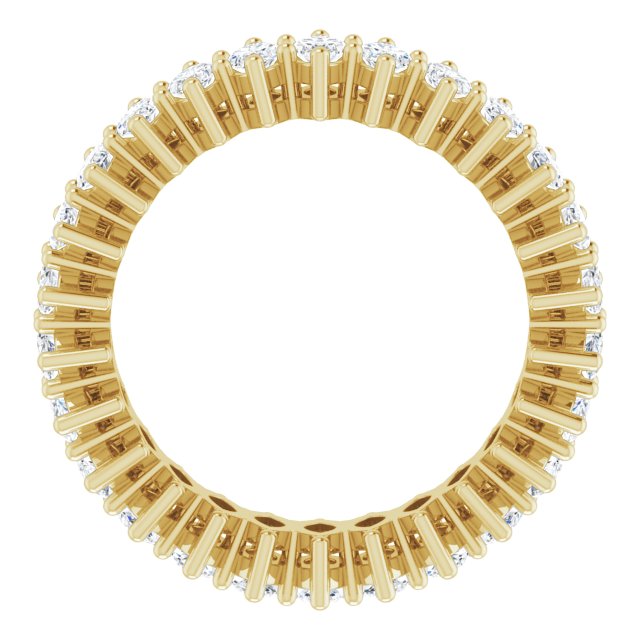 14K Gold Marquise Lab-Grown Diamond Shared-Prong Eternity Band – 4.3x2.25 mm Stones - Yellow Gold - view 2