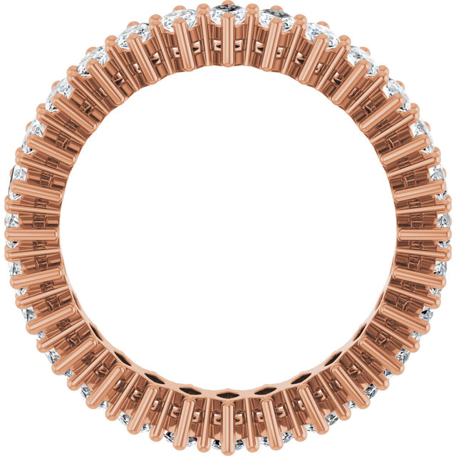 14K Gold Marquise Lab-Grown Diamond Shared-Prong Eternity Band – 4.3x2.25 mm Stones - Rose Gold - view 2