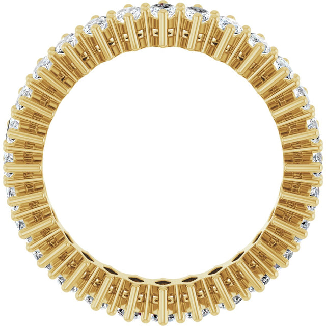 14K Gold Marquise Lab-Grown Diamond Shared-Prong Eternity Band – 4.3x2.25 mm Stones - Yellow Gold - view 2