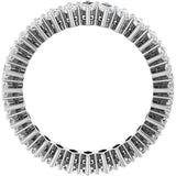 14K Gold Marquise Natural Diamond Shared-Prong Eternity Band – 4.3x2.25 mm Stones - White Gold - view 2
