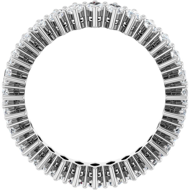 Platinum Marquise Lab-Grown Diamond Shared-Prong Eternity Band – 4.3x2.25 mm Stones - view 2