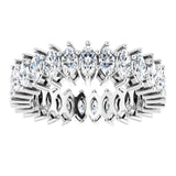 Platinum Marquise Lab-Grown Diamond Shared-Prong Eternity Band – 4x2 mm Stones (1 7/8–2 1/6 CTW) - view 3
