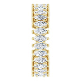 14K Gold Marquise Natural Diamond Shared-Prong Eternity Band – 4x2 mm Stones (1 7/8–2 1/6 CTW) - Yellow Gold - view 4