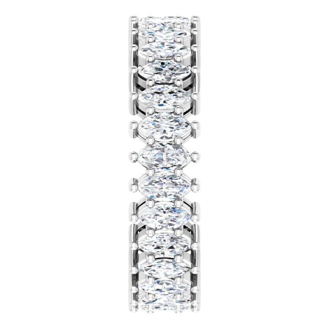 Platinum Marquise Natural Diamond Shared-Prong Eternity Band – 4x2 mm Stones (1 7/8–2 1/6 CTW) - view 4