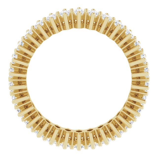 14K Gold Marquise Natural Diamond Shared-Prong Eternity Band – 4x2 mm Stones (1 7/8–2 1/6 CTW) - Yellow Gold - view 2