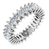 Platinum Marquise Natural Diamond Shared-Prong Eternity Band – 4x2 mm Stones (1 7/8–2 1/6 CTW)
