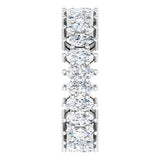 14K Gold Marquise Lab-Grown Diamond Shared-Prong Eternity Band – 4.3x2.25 mm Stones - White Gold - view 4