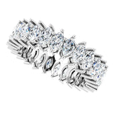 14K Gold Marquise Lab-Grown Diamond Shared-Prong Eternity Band – 4.3x2.25 mm Stones - White Gold - view 5