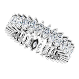 14K Gold Marquise Lab-Grown Diamond Shared-Prong Eternity Band – 4x2 mm Stones (1 7/8–2 1/6 CTW) - White Gold - view 5