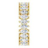 14K Gold Marquise Lab-Grown Diamond Shared-Prong Eternity Band – 4.3x2.25 mm Stones - Yellow Gold - view 4