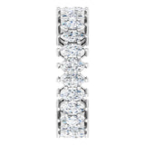 14K Gold Marquise Lab-Grown Diamond Shared-Prong Eternity Band – 4.3x2.25 mm Stones - White Gold - view 4