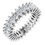 Platinum Marquise Natural Diamond Shared-Prong Eternity Band – 4x2 mm Stones (1 7/8–2 1/6 CTW)