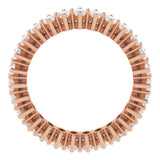 14K Gold Marquise Lab-Grown Diamond Shared-Prong Eternity Band – 4.3x2.25 mm Stones - Rose Gold - view 2