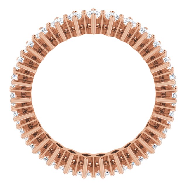14K Gold Marquise Lab-Grown Diamond Shared-Prong Eternity Band – 4.3x2.25 mm Stones - Rose Gold - view 2