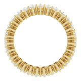 14K Gold Marquise Lab-Grown Diamond Shared-Prong Eternity Band – 4.3x2.25 mm Stones - Yellow Gold - view 2