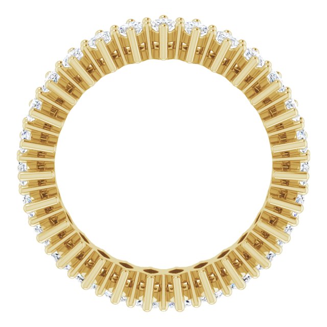 14K Gold Marquise Lab-Grown Diamond Shared-Prong Eternity Band – 4.3x2.25 mm Stones - Yellow Gold - view 2